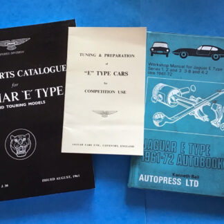 Jaguar E-Type 1961-72 Autobook & Spare Parts Catalogue 1961