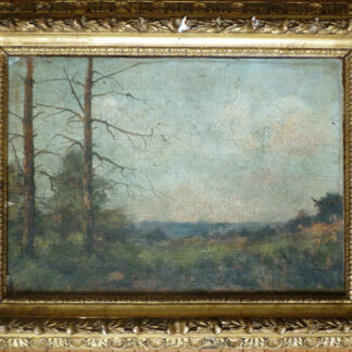 Paysage peinture de Louis CHEVALIER 19e siècle Barbizon 19th century painting