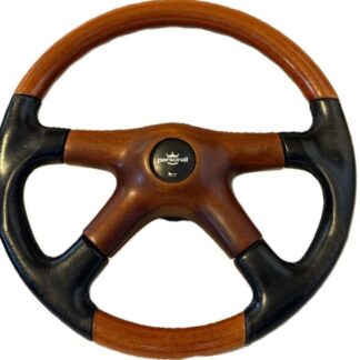 Personal Steering Wheel 365mm Wood Leather Classic Vintage Japan Genuine Nardi