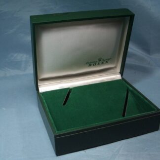 VINTAGE AUTHENTIQUE ROLEX vert boîte de montre boîtier bois cuir 11.00.2...
