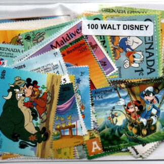 Lot 100 timbres thematique " Disney "
