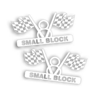 2X Small Block V8 Engine Decal fits Chevy SBC Hot Rod Race Classic Muscle Car W