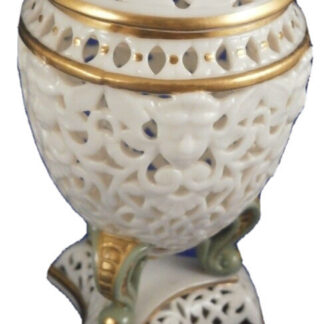 Antique Worcester Grainger Porcelaine Réticulé Pot-Pourri Vase Porzellan Owen