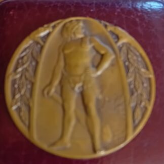 MEDAILLE DE TABLE ART DECO .PORT HERCULE A MONACO