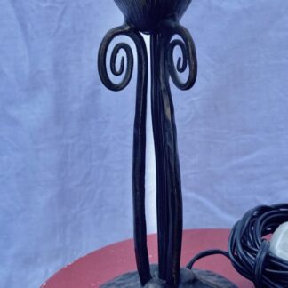 Lampe fer forgé Marcel Vasseur 1920, Art Déco. Période Daum Brandt, Kiss,N°1