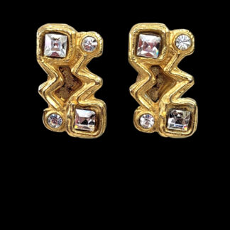 CAROLYN PARIS VINTAGE CHRISTIAN LACROIX STYLE BIJOUX CLIP D'OREILLE