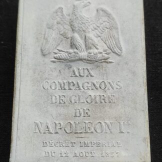BOÎTE D'ORIGINE MÉDAILLE DE SAINTE-HÉLÈNE 1857 : RARE RELIQUE EMPIRE NAPOLÉON