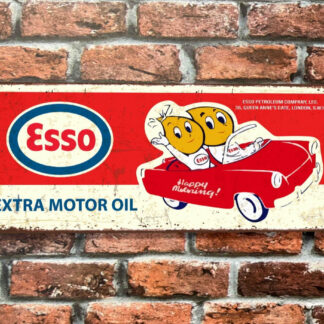 Plaque Enseigne tôle Esso vintage métal pub rétro Déco Garage bidon huile