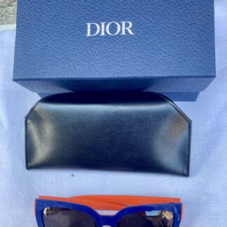 Lunettes de soleil Christian Dior  Decale 2  orange et bleu Vintage