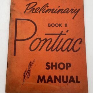 Pontiac Preliminary Book II Only! Shop Repair Manual Vintage OEM Original
