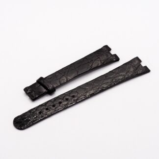 Original Patek Philippe Black Crocodile 15mm Leather Bracelet Vintage Ellipse