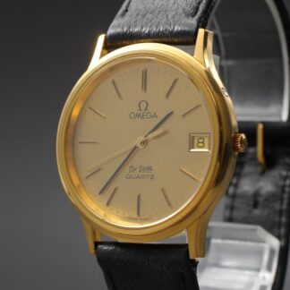 Montre Homme Vintage 1979 Omega De Ville Gold Dial Cal.1332 Quartz [Near Mint]