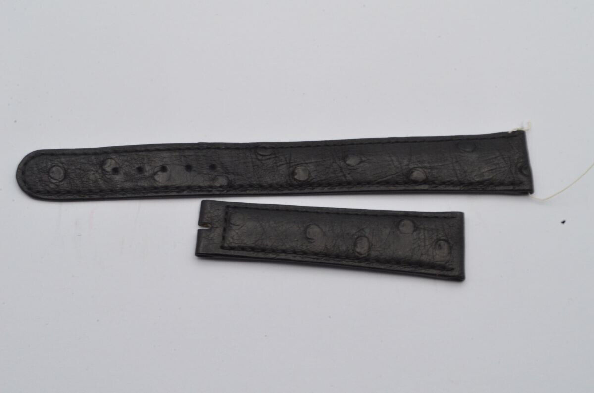 Bracelet En Cuir ROLEX 20MM Pour Boucle D'Ordinateur 16MM Noir Vintage 3