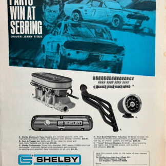 Vintage 1967 Ford Shelby GT 350 500 Mustang performance parts original ad A546