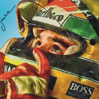 Ayrton Senna McLaren Autographe Art Idée Cadeau Impression A3 Affiche Idée...