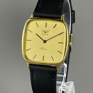 Montre Vintage Homme LONGINES Presence 150 7112 Bracelet Cuir Neuf Pile Neuve