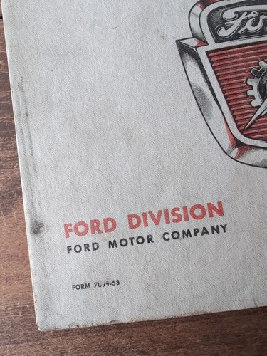 1953 Ford Truck Shop Manual Service Repair Form 7099-53 Original OEM Vintage