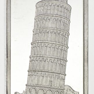 VERY RARE Ag Mint 2.5 Grams .999 Fine Silver "Leaning Tower of Pisa" Bullion Bar