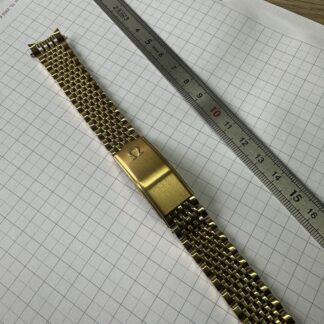 Bracelet Pour Montre Omega Vintage 18mm REF. 1502 gold colors beads of rice