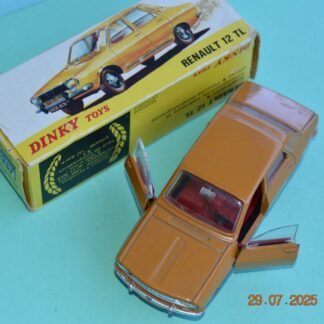 VRAI DINKY TOYS MECCANO FRANCE = RENAULT 12 BERLINE 1970 Réf 1424 /BOITE / #1/43