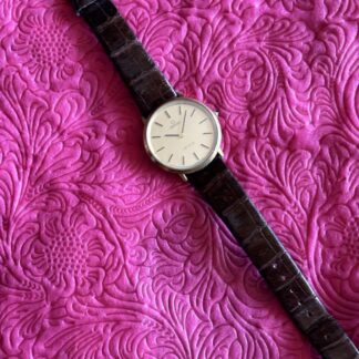 Omega De Ville Vintage Or Argent Montre Ronde Manuelle Pour Homme Authentique