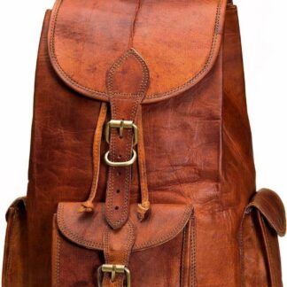 Sac à dos en cuir vintage pour hommes et femmes sac d'école à bandoulière sac...