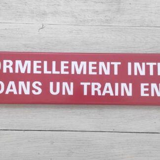 RARE ANCIENNE PLAQUE EMAILLEE EN TOLE TRAIN SNCF