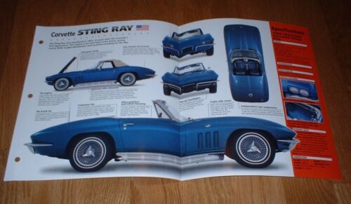 1966 Corvette Sting Ray Original Imp Brochure Specs Info 66 63 64 65 67 Stingray