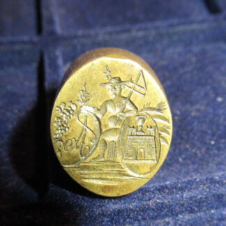 ANCIEN RARE CACHET SCEAU PORRENTRUY SUISSE TRINCAN ANTIQUE SEAL 23 mm de long