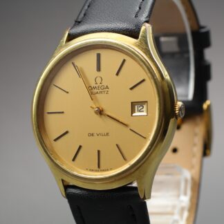 Vintage 1980s OMEGA De Ville Quartz Gold Dial Cal.1325 Ref.192.0027 [Near Mint]