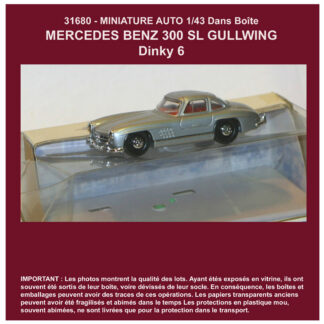 1577 MINIATURE MERCEDES 300SL GULLWING DINKY dans BOITE 1499