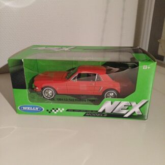 FORD MUSTANG COUPÉ 1/2 1964 ROUGE 1/24 WELLY