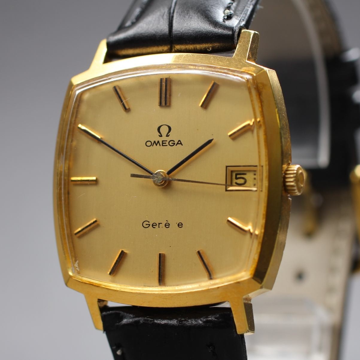 Lire Vintage◆Exc+5◆ Montre Homme OMEGA Geneve Cal.1030 Or Manuel 32mm...