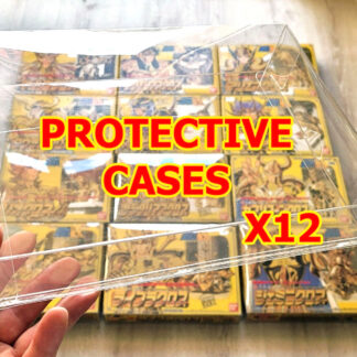 SAINT SEIYA VINTAGE BANDAI 1987 JAPON LOT ETUI PROTECTION X12 GOLD SAINT NEUF