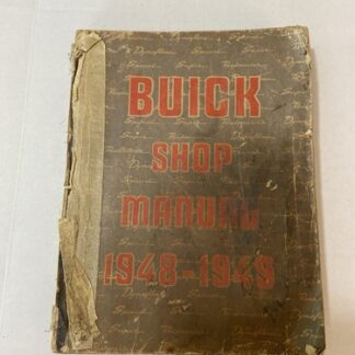 1948-1949 Original, Vintage Buick Shop Manual Service Repair Manual