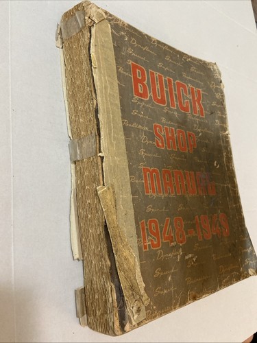 1948-1949 Original, Vintage Buick Shop Manual Service Repair Manual