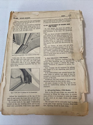 1948-1949 Original, Vintage Buick Shop Manual Service Repair Manual
