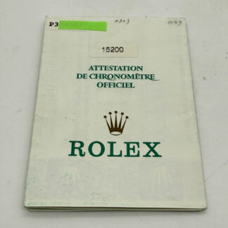 Vintage Rolex Genuine Guarantee Oyster Perpetual 15200 Warranty 2000s Guarantee