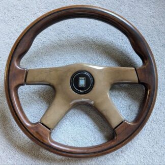 Nardi Wood Steering Wheel 4-Spoke Brown 360mm Vintage Antique Japan