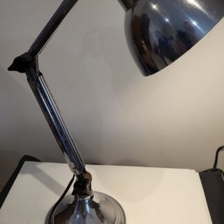 Lampe de Bureau Ancienne Superchrome circa 1930 Chrome et Bakélite Art Deco Rare