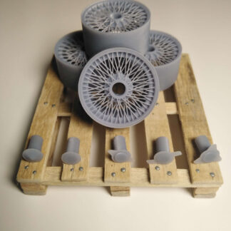 Lot de 4 jantes pour maquette voiture 1/24 1/18 (Jaguar E-Type)