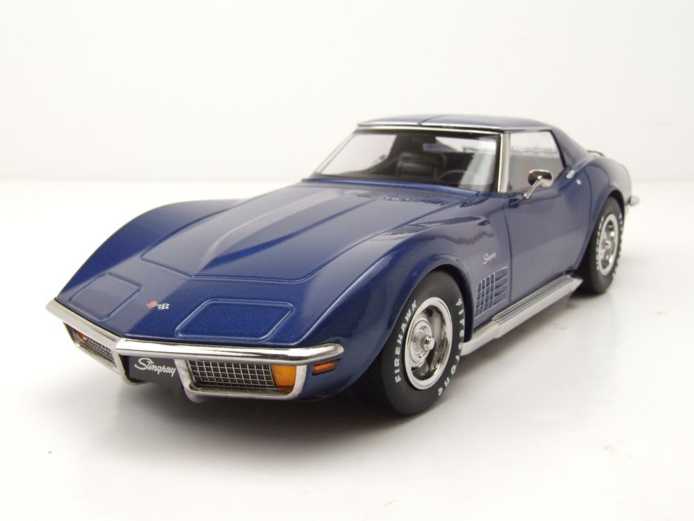 Chevrolet Corvette Stingray C3 1972 Bleu Metallic Modellauto 1:18 KK Scale