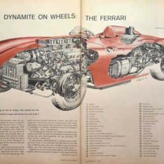Ferrari Cutaway Diagram Dynamite On Wheels Parts Vintage Magazine Feature 1956