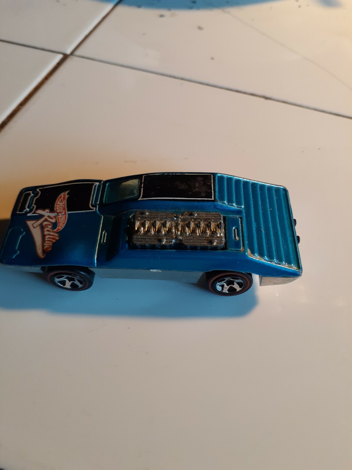 Vintage Hot Wheels Redline Side Kick From 2002 Reissue. 1970 Blue Good Con.