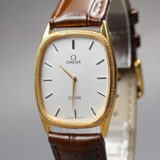 Diamond Bezel [Near Mint] Vintage OMEGA DeVille Cal.1365 Square Men's Watch