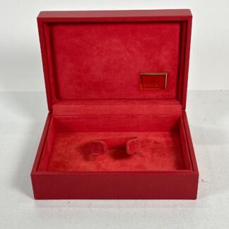 VINTAGE VÉRITABLE BOÎTE DE MONTRE ROLEX boîtier rouge 60.00.02 bois cuir...