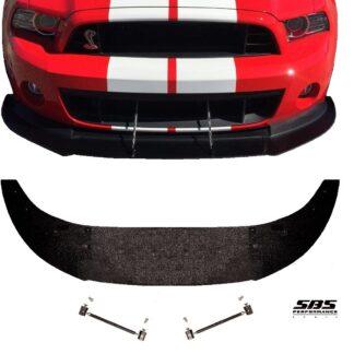 FRONT SPLITTER for 2010-2014 SHELBY GT500 MUSTANGS + 2 Longacre support rods