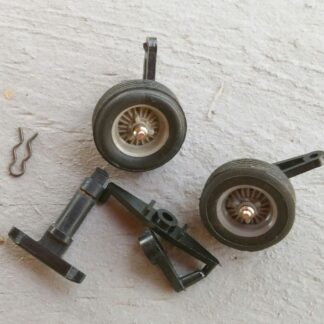 PIECES POUR VOITURES DE CIRCUIT JOUEF - TRAIN AVANT COMPLET JANTES J04 GRISES