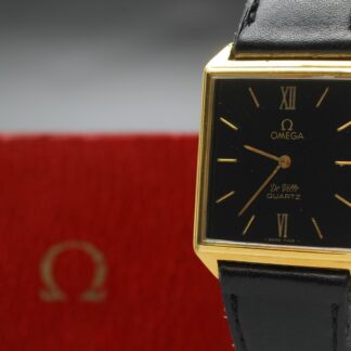[Exc+5] Montre Femme Vintage OMEGA DeVille 1365 Cadran Noir Quartz du JAPON