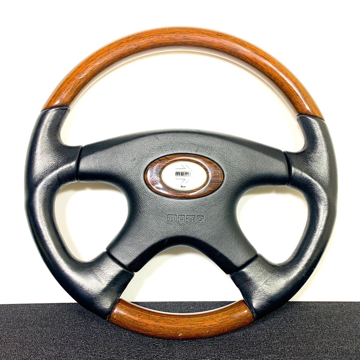 MOMO REGAL R-22 Steering Wheel 36.5φ Discontinued Vintage Wood Leather JDM Nardi